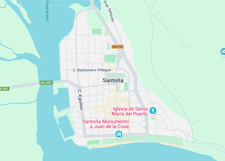 Map of Santoña, Spain