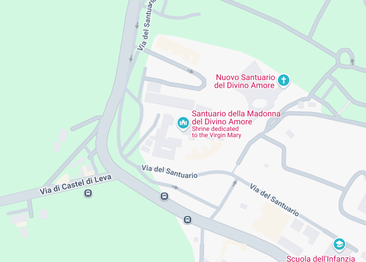 Map of Santuario della Madonna del Divino Amore, Rome