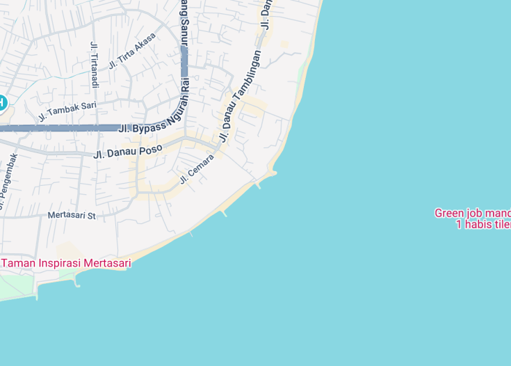 Map of Sanur, Indonesia