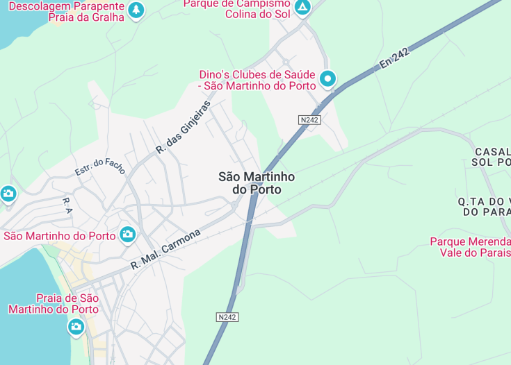 Map of São Martinho do Porto, Portugal