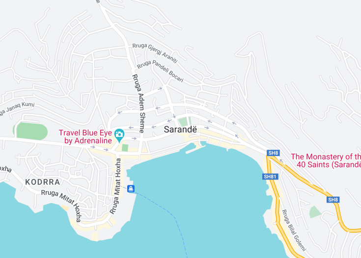 Map of Sarandë, Albania