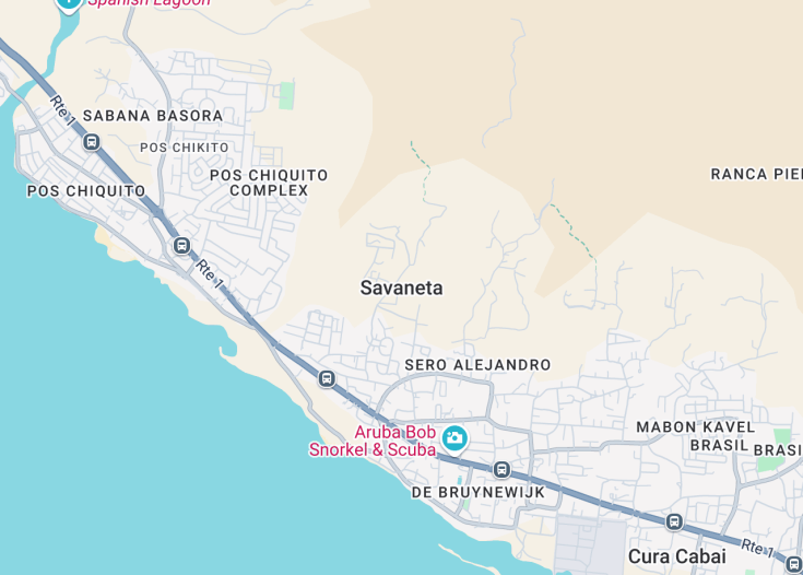 Map of Savaneta, Aruba (Netherlands)