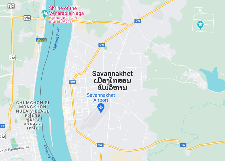 Map of Savannakhet, Laos