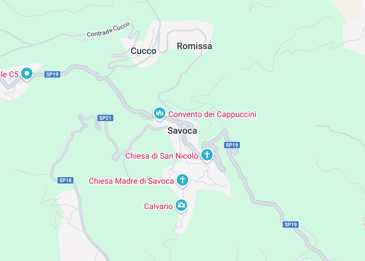 Map of Savoca, Italy