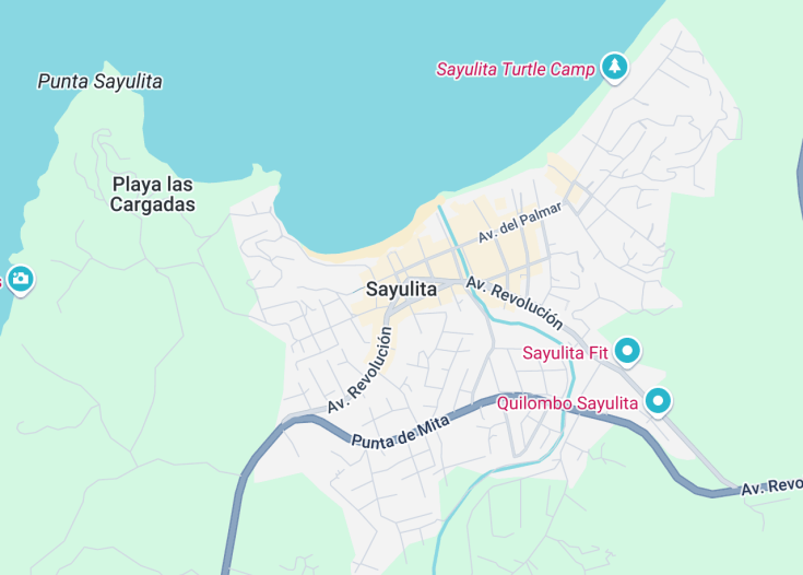 Map of Sayulita, Mexico