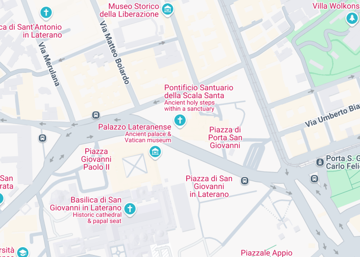 Map of Scala Sancta, Rome