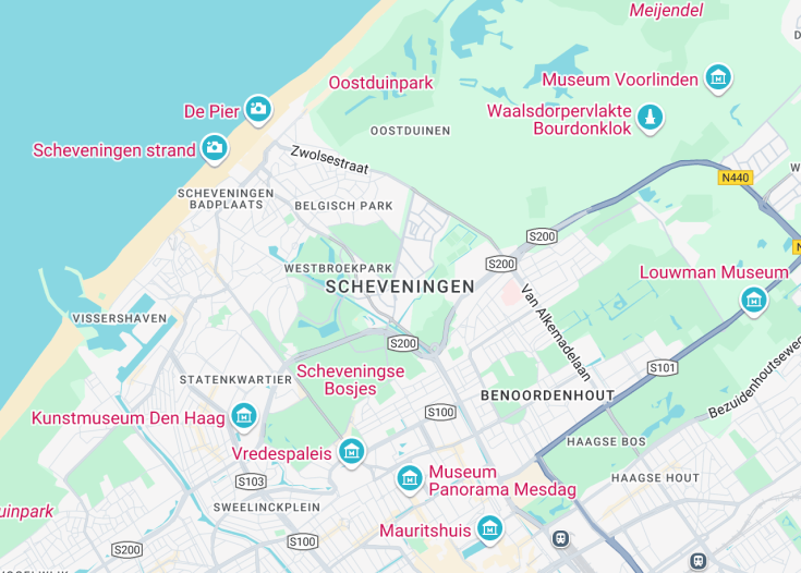 Map of Scheveningen, Netherlands