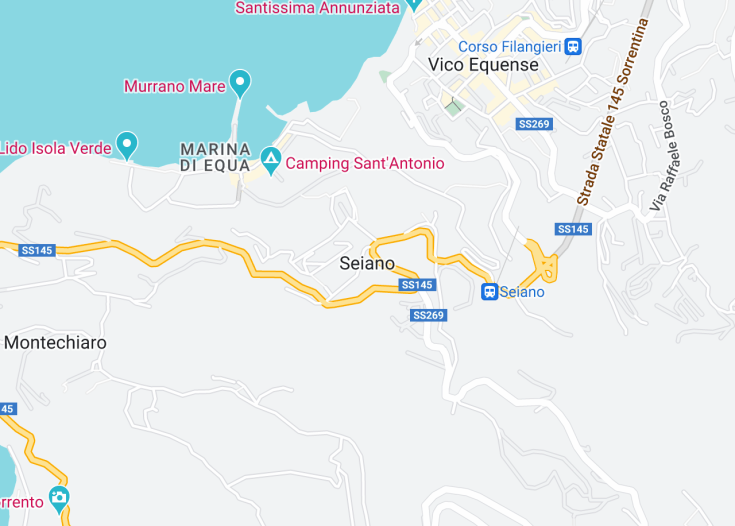 Map of Seiano, Italy