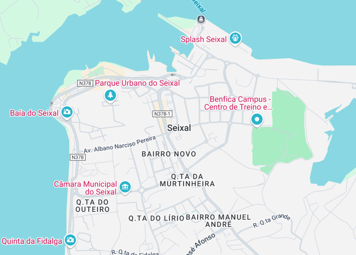 Map of Seixal, Portugal