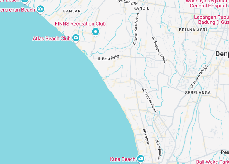 Map of Seminyak, Indonesia