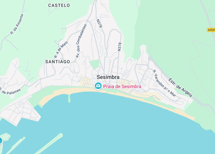 Map of Sesimbra, Portugal