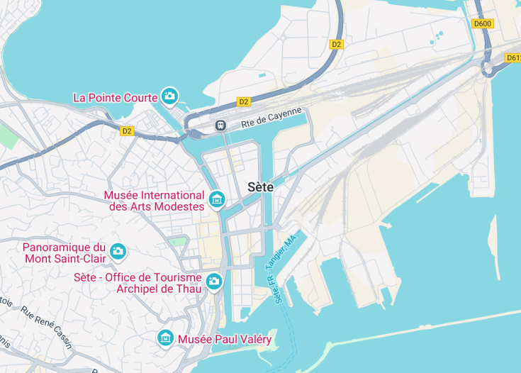 Map of Sète, France