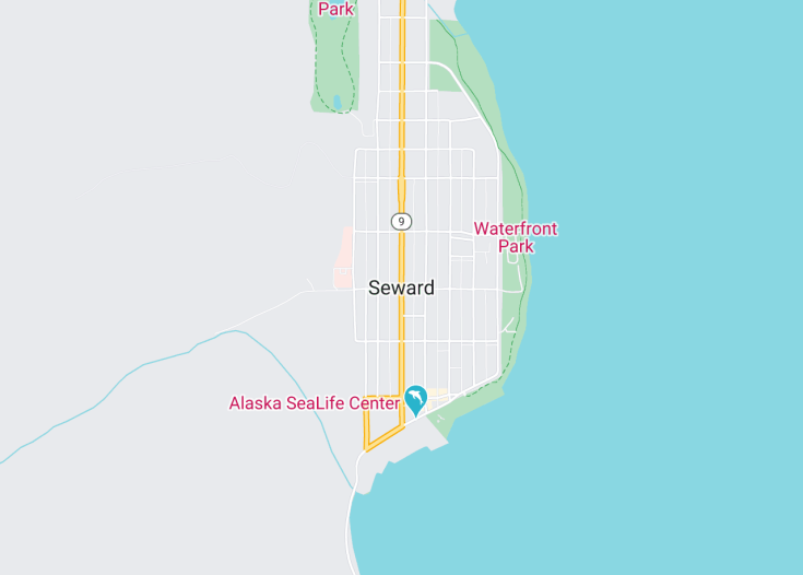 Map of Seward, Alaska (USA)