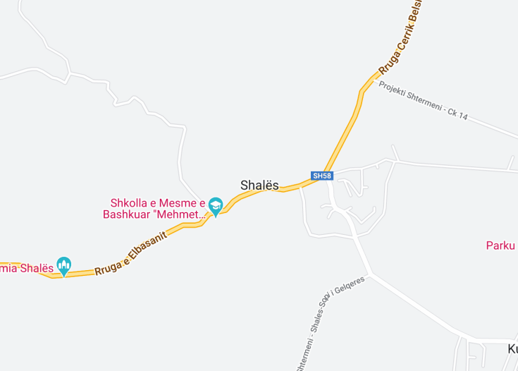 Map of Shalë, Albania