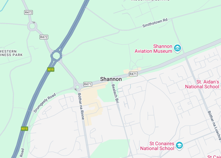 Map of Shannon, Ireland