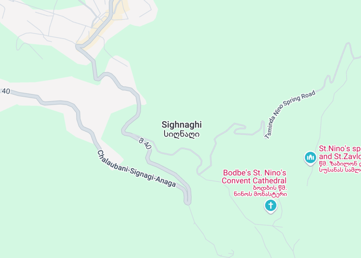 Map of Sighnaghi, Georgia