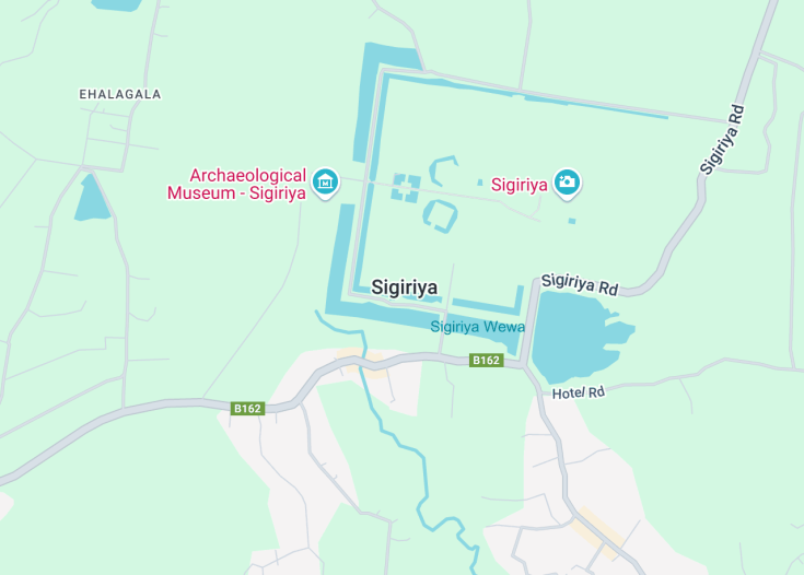 Map of Sigiriya, Sri Lanka