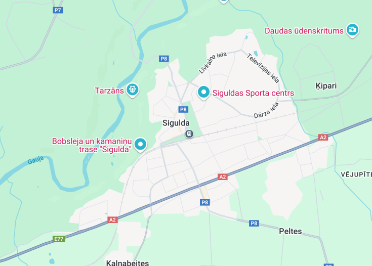 Map of Sigulda, Latvia