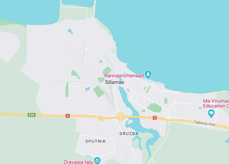 Map of Sillamäe, Estonia