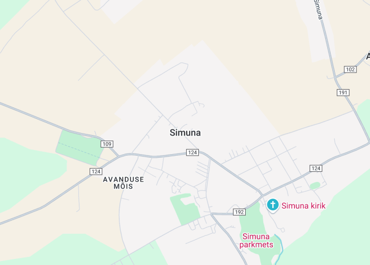 Map of Simuna, Estonia