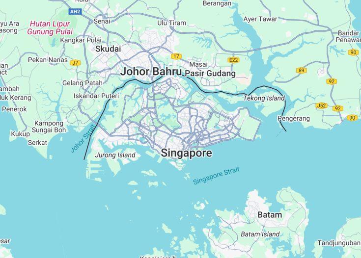 Map of Singapore, 