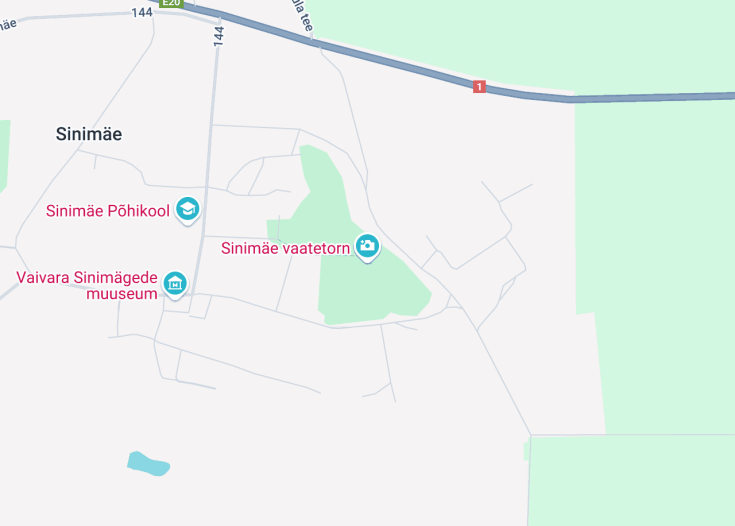 Map of Sinimäe vaatetorn, Sinimäe