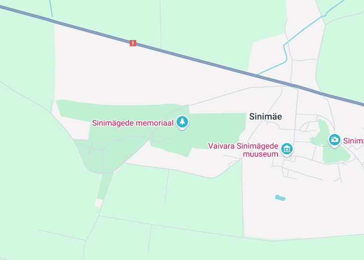 Map of Sinimägede memoriaal, Sinimäe