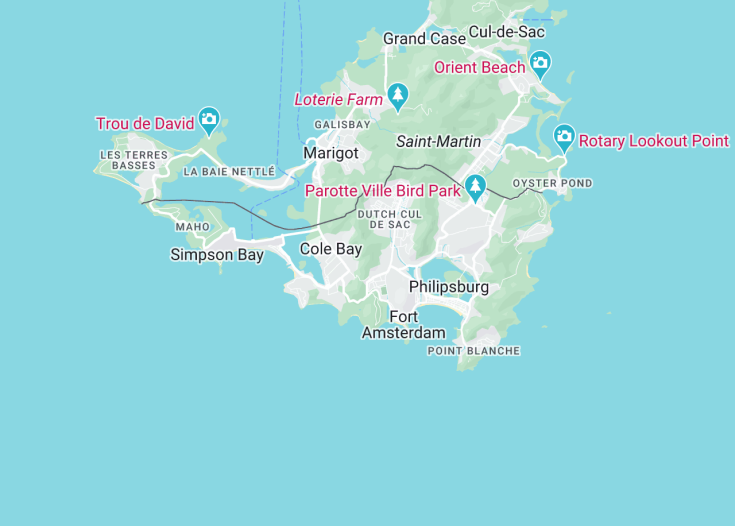 Map of Sint Maarten (Netherlands), 