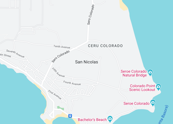 Map of Sint Nicolaas, Aruba (Netherlands)