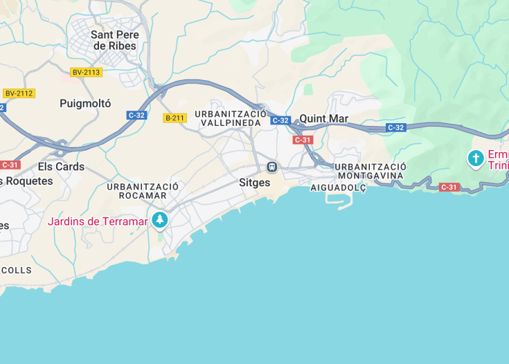 Map of Sitges, Spain