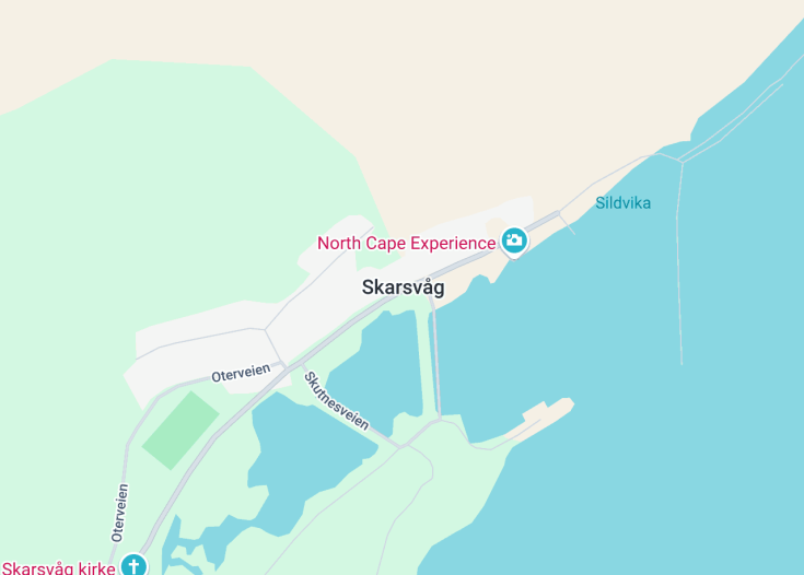 Map of Skarsvag, Norway