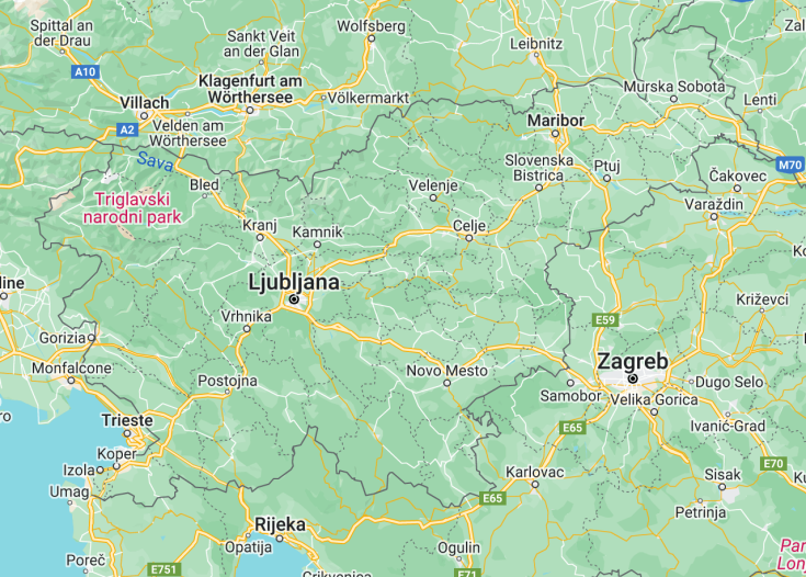 Map of Slovenia, 