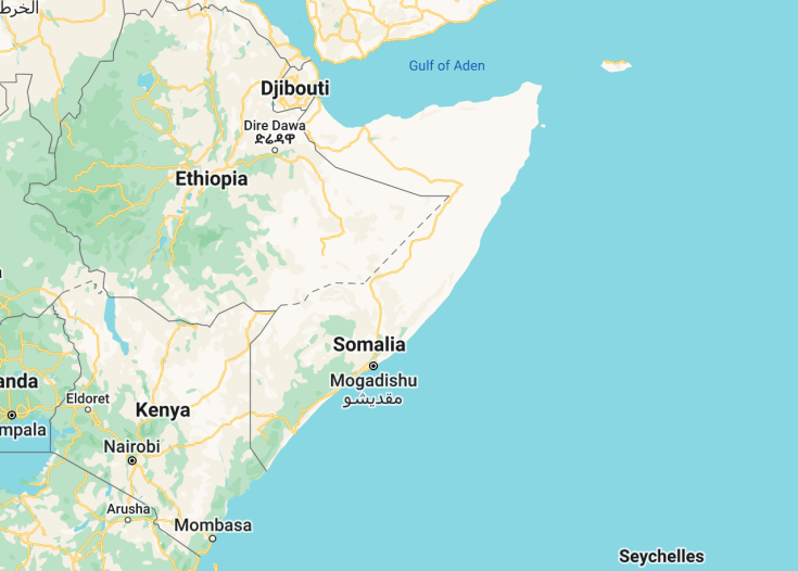 Map of Somalia, 