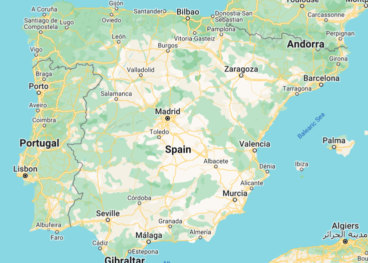 Map of Spain, 