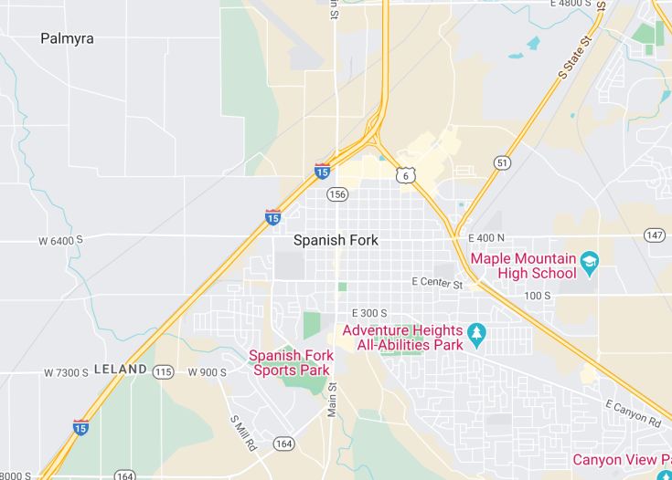 Map of Spanish Fork, Utah (USA)