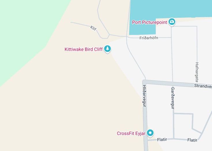 Map of Sprangan, Vestmannaeyjar (Iceland)