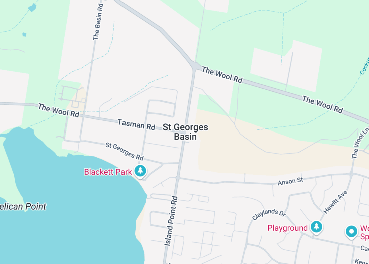 Map of St Georges Basin, Australia