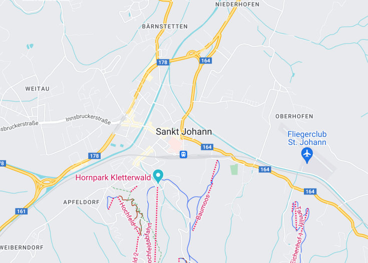 Map of St. Johann in Tirol, Austria