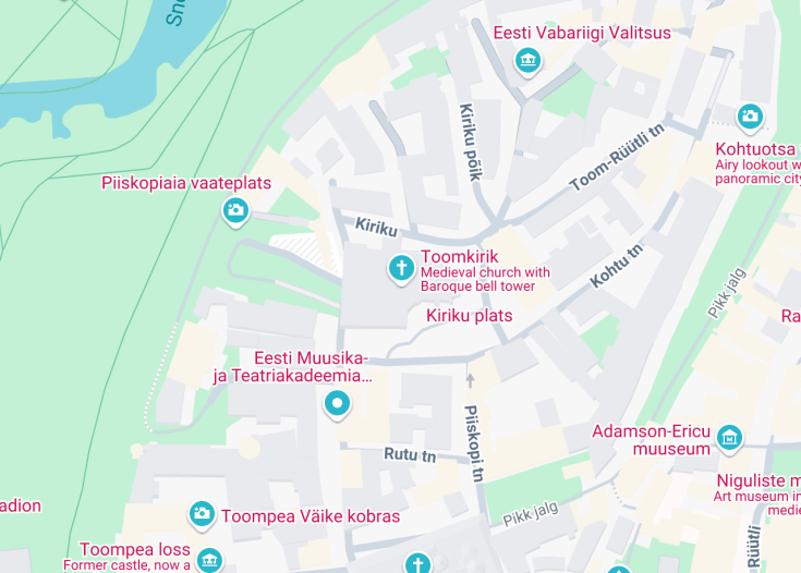 Map of St Mary’s Cathedral (Toomkirik), Tallinn