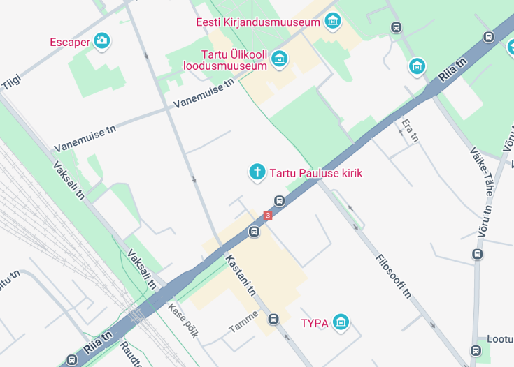 Map of St Paul’s Church, Tartu