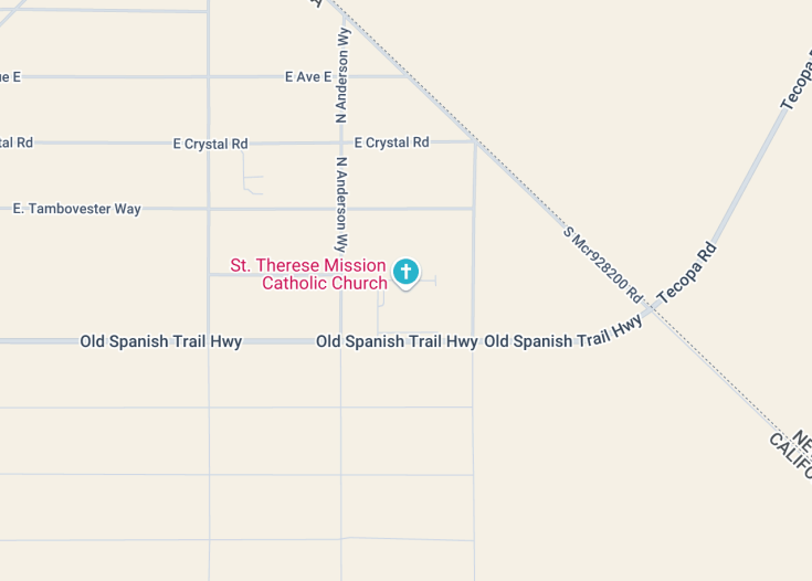 Map of St. Therese Mission Catholic Church, Nevada (USA)