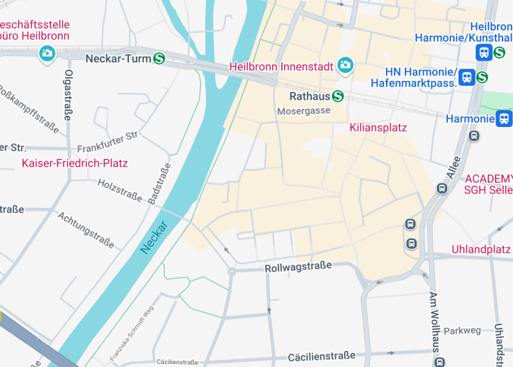 Map of Stadtgalerie Heilbronn, Heilbronn