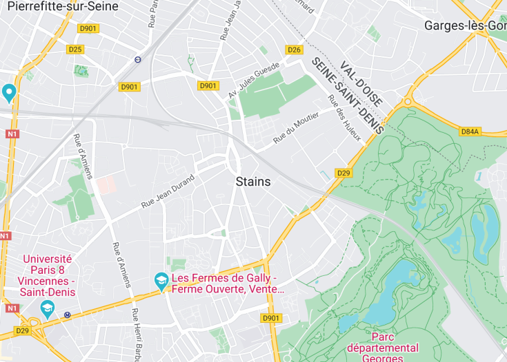 Map of Stains, France