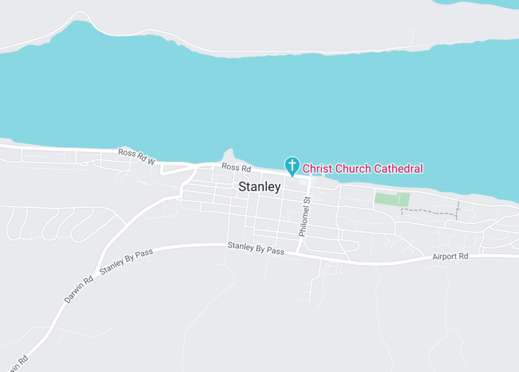 Map of Stanley, Falkland Islands (United Kingdom)