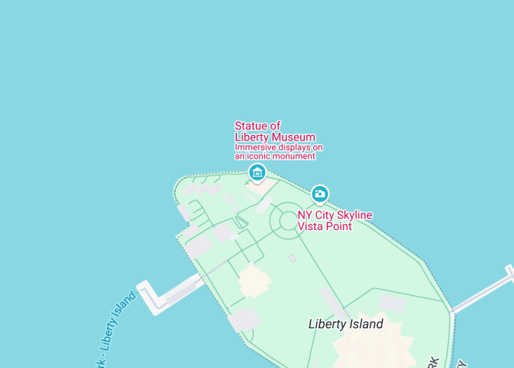 Map of Statue of Liberty Museum, Manhattan (New York City)