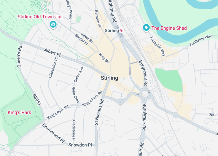 Map of Stirling, Scotland (United Kingdom)