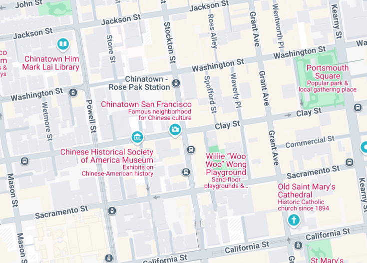 Map of Stockton Street, San Francisco