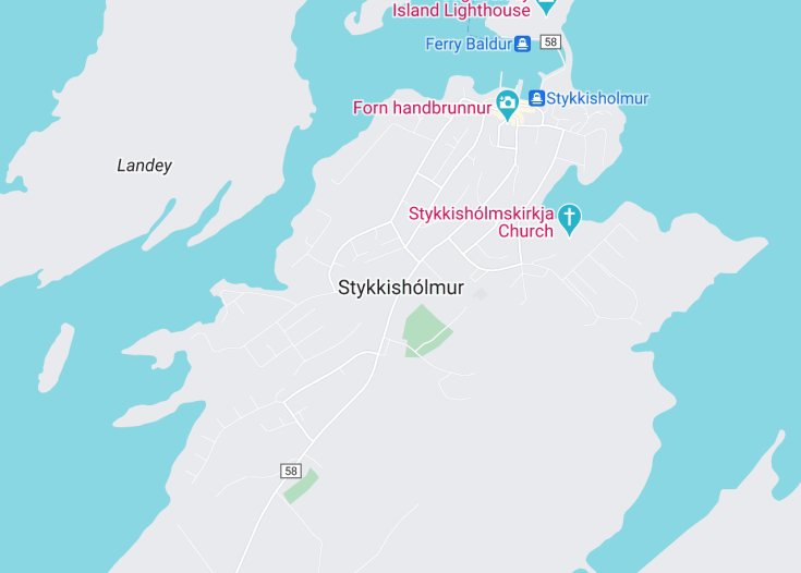 Map of Stykkishólmur, Iceland