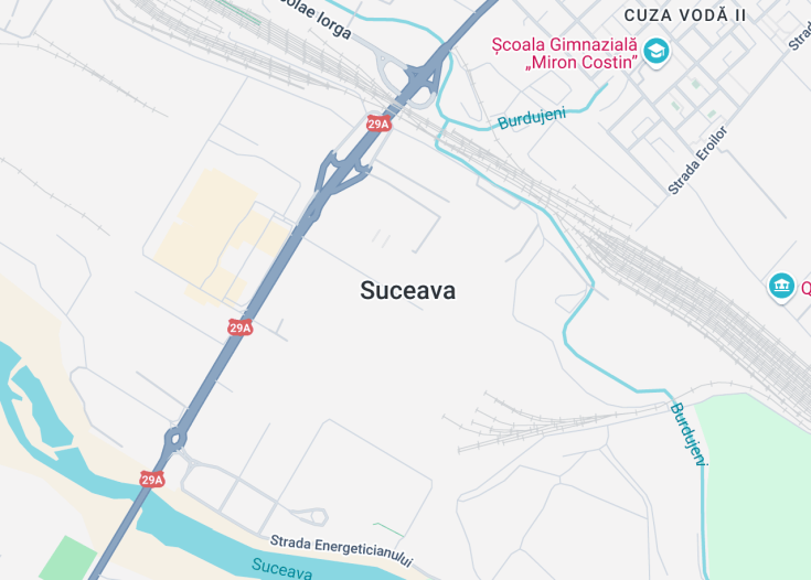 Map of Suceava, Romania