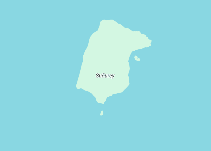 Map of Suðurey island, 